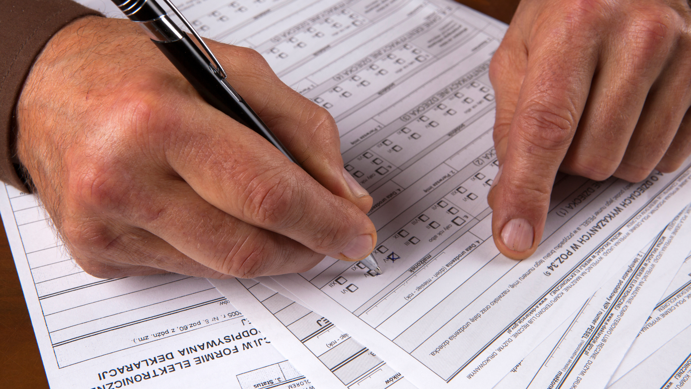 Filling out form